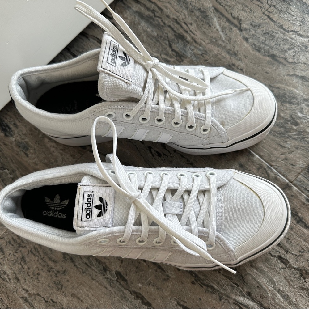 adidas White Platform Sneakers - Picture 3 of 4